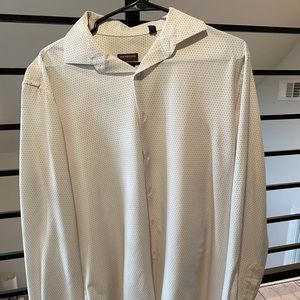 Dress shirt with purple dots